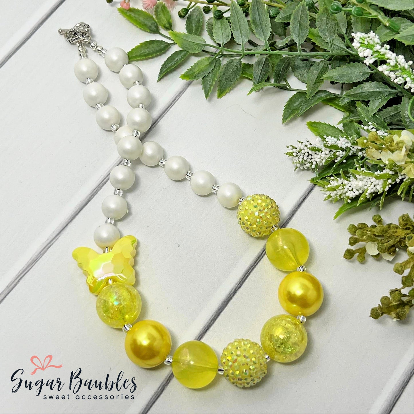 Yellow Butterfly Necklace
