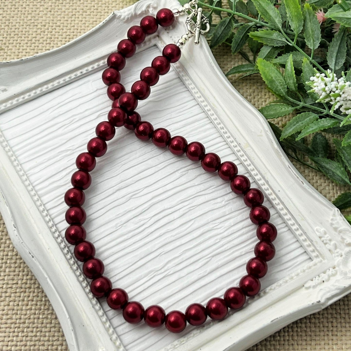 10mm Cranberry Pearl Necklace