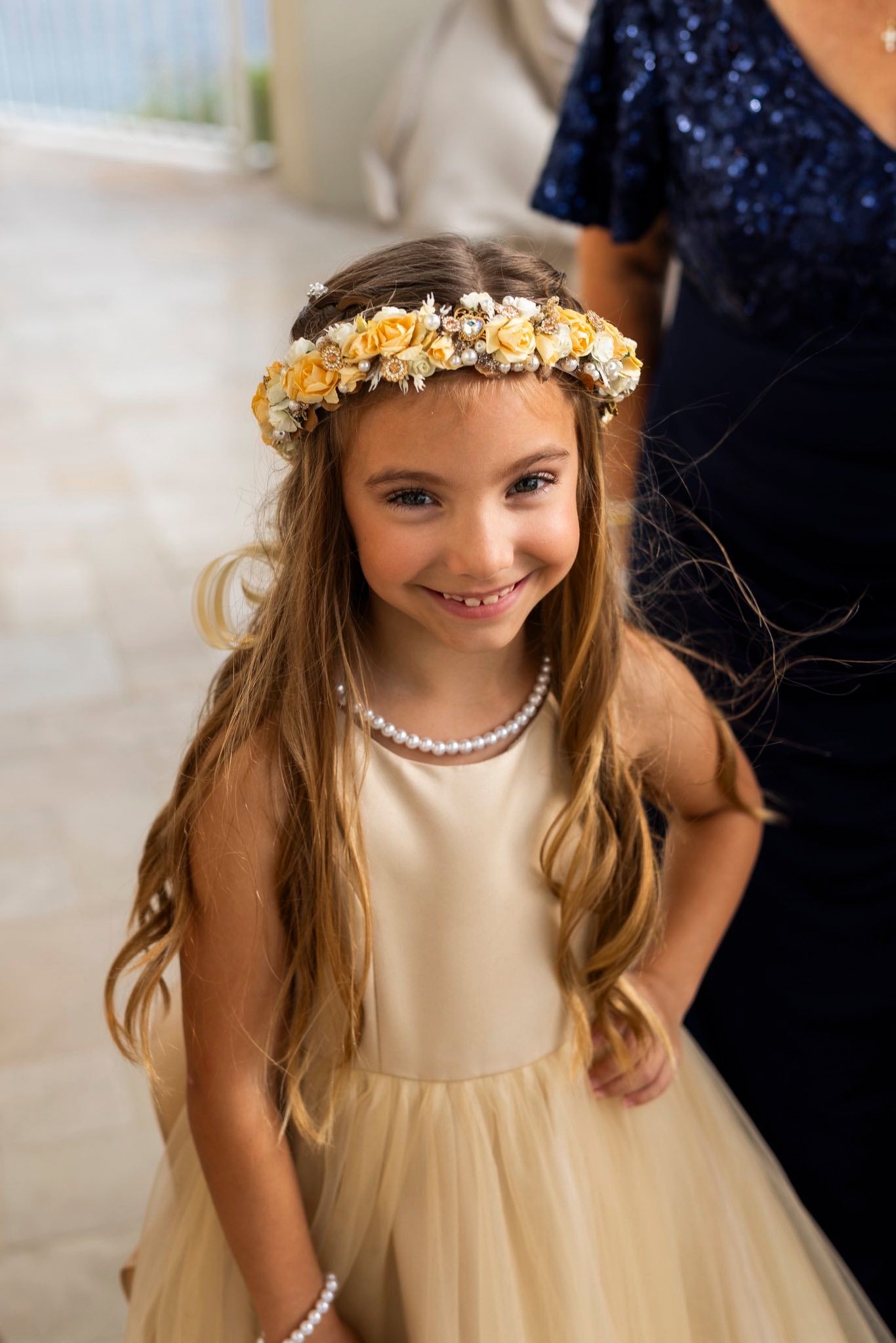 8mm White Pearl Stretch Necklace