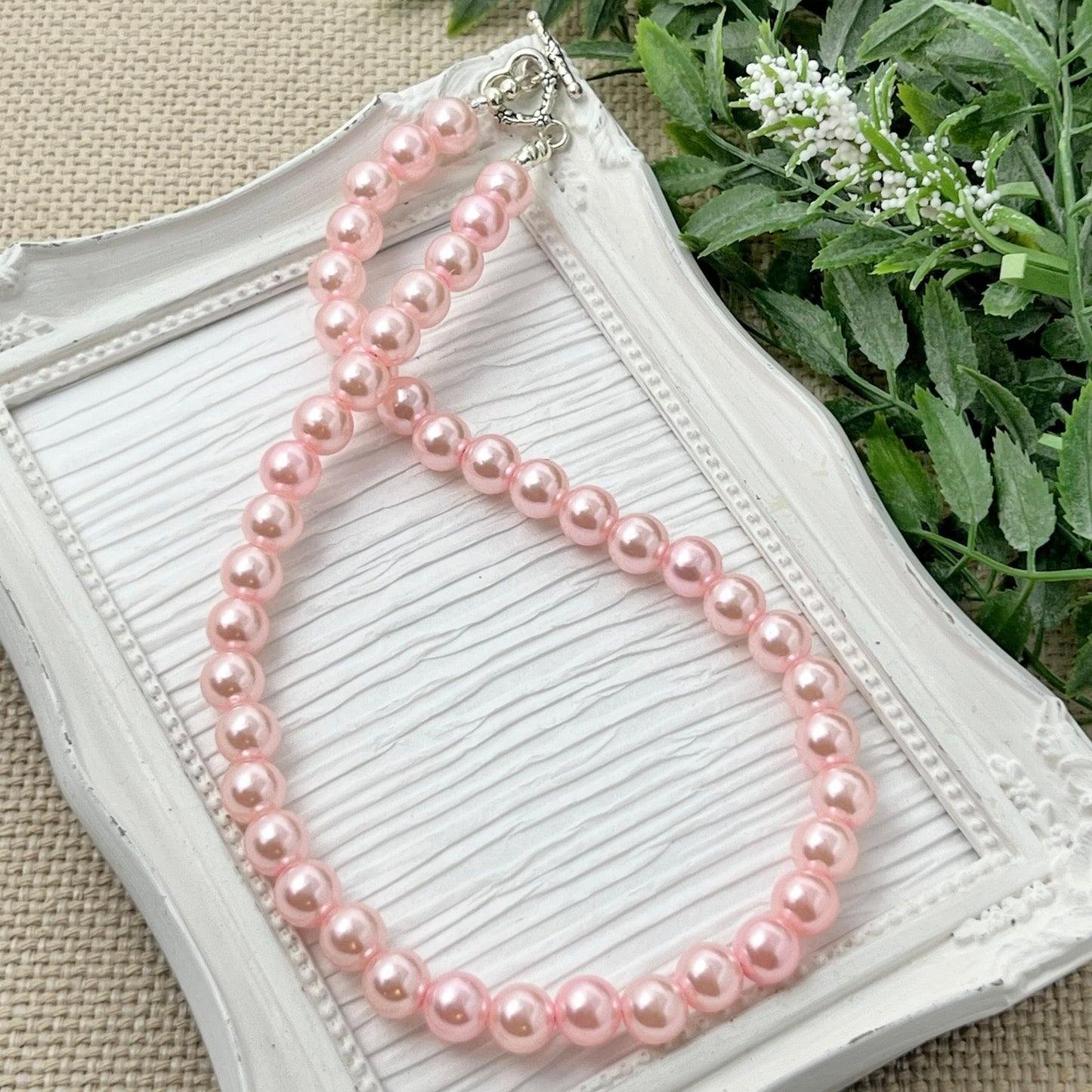 10mm Ballerina Pink Pearl Necklace
