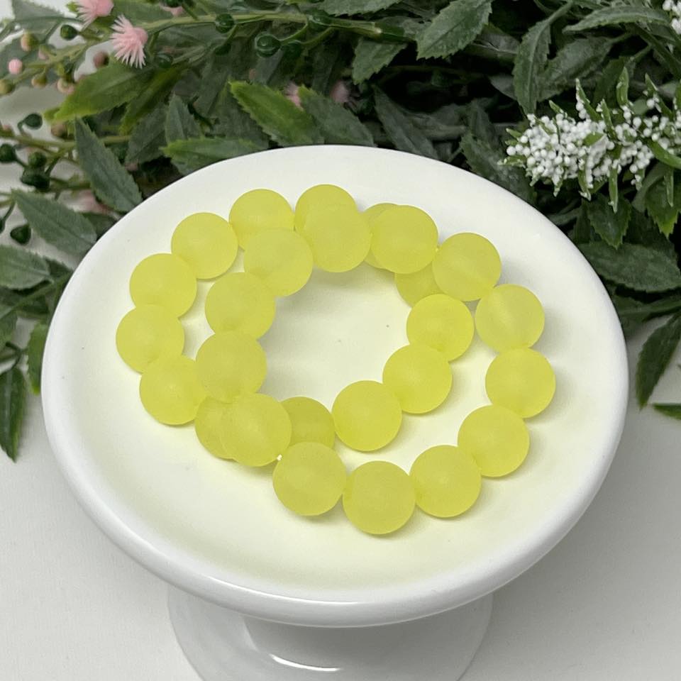 12mm Yellow Frost Bracelet
