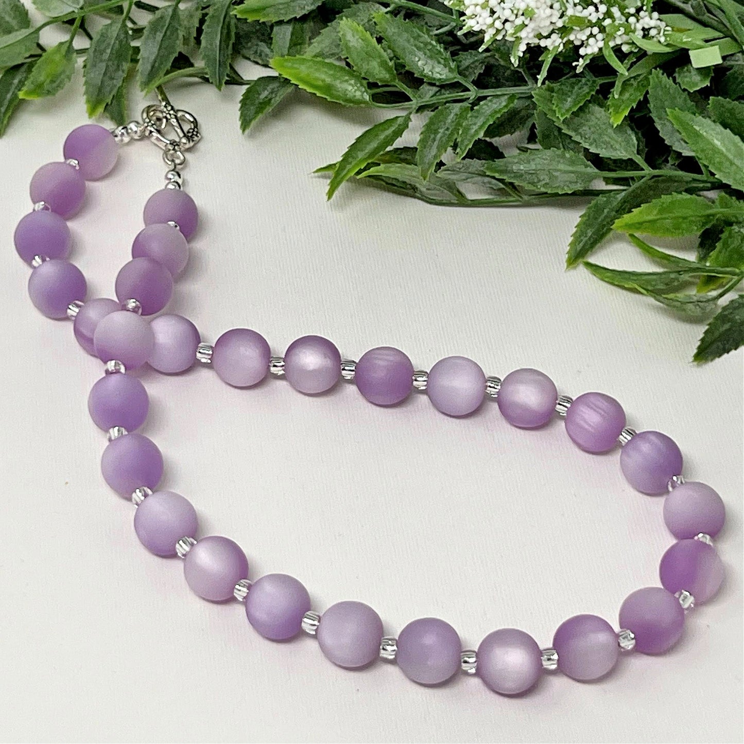 Lavender Tide Bitty Bead Necklace