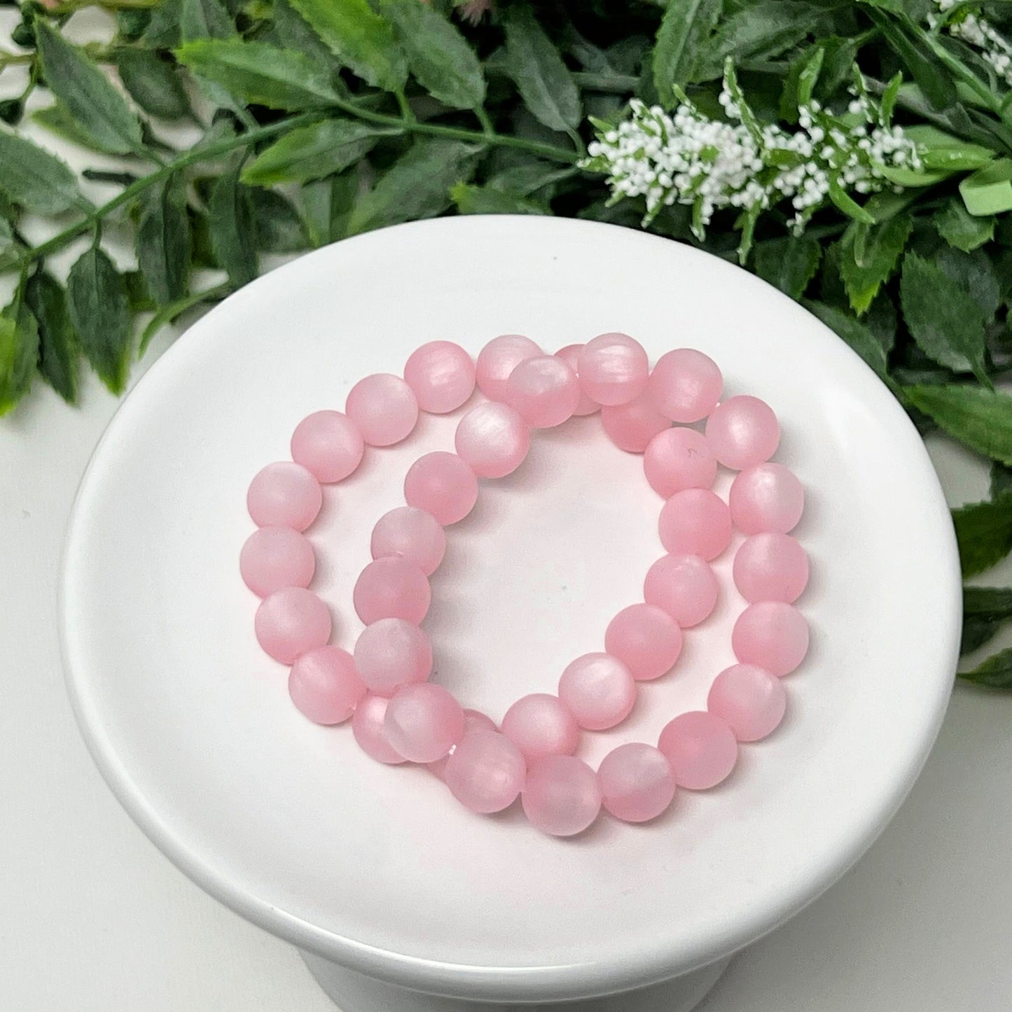 8mm Blush Shell Bracelet