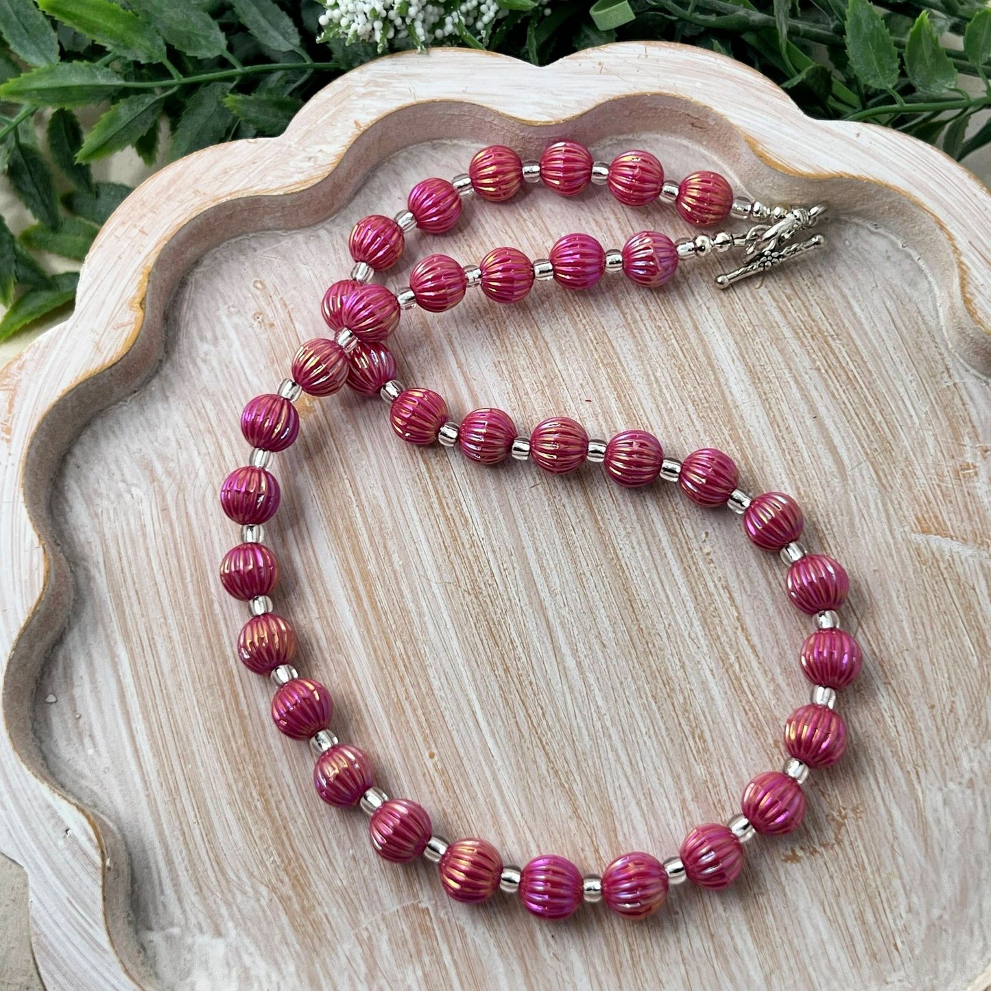 Bubblegum Pop Fluted Necklace