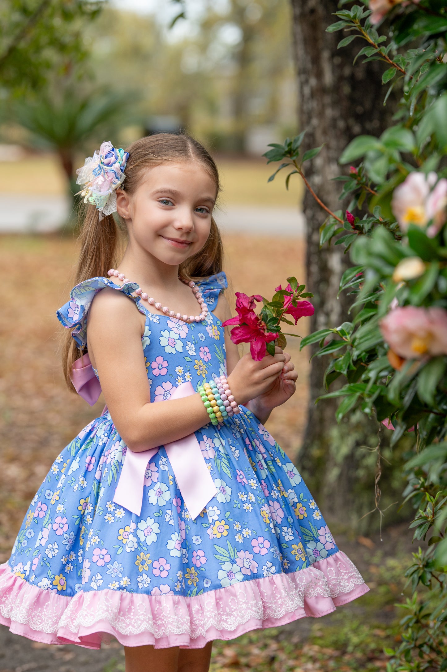 Petal Pink Fluted Necklace