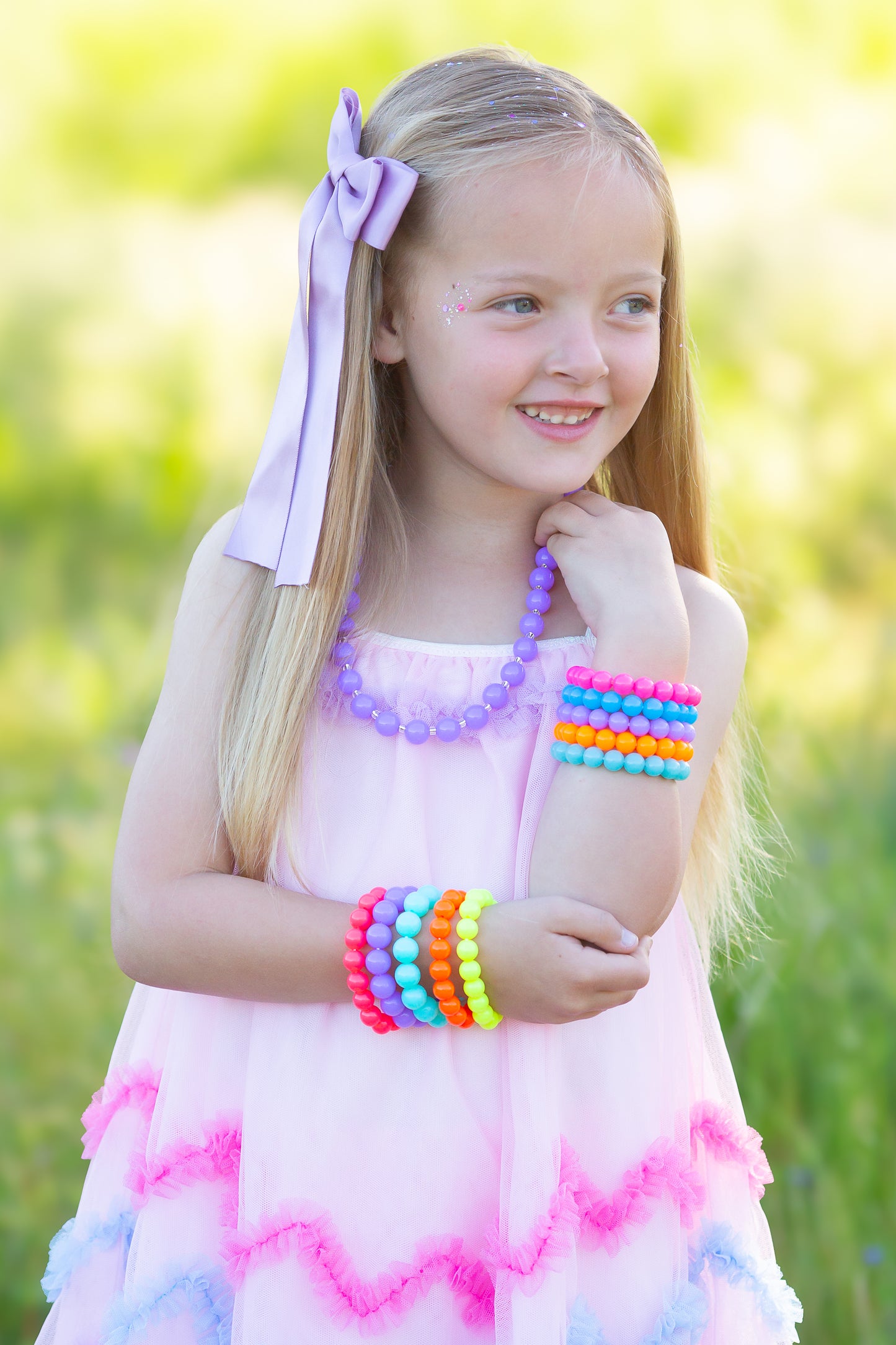 Neon Solid Bitty Bead Necklace