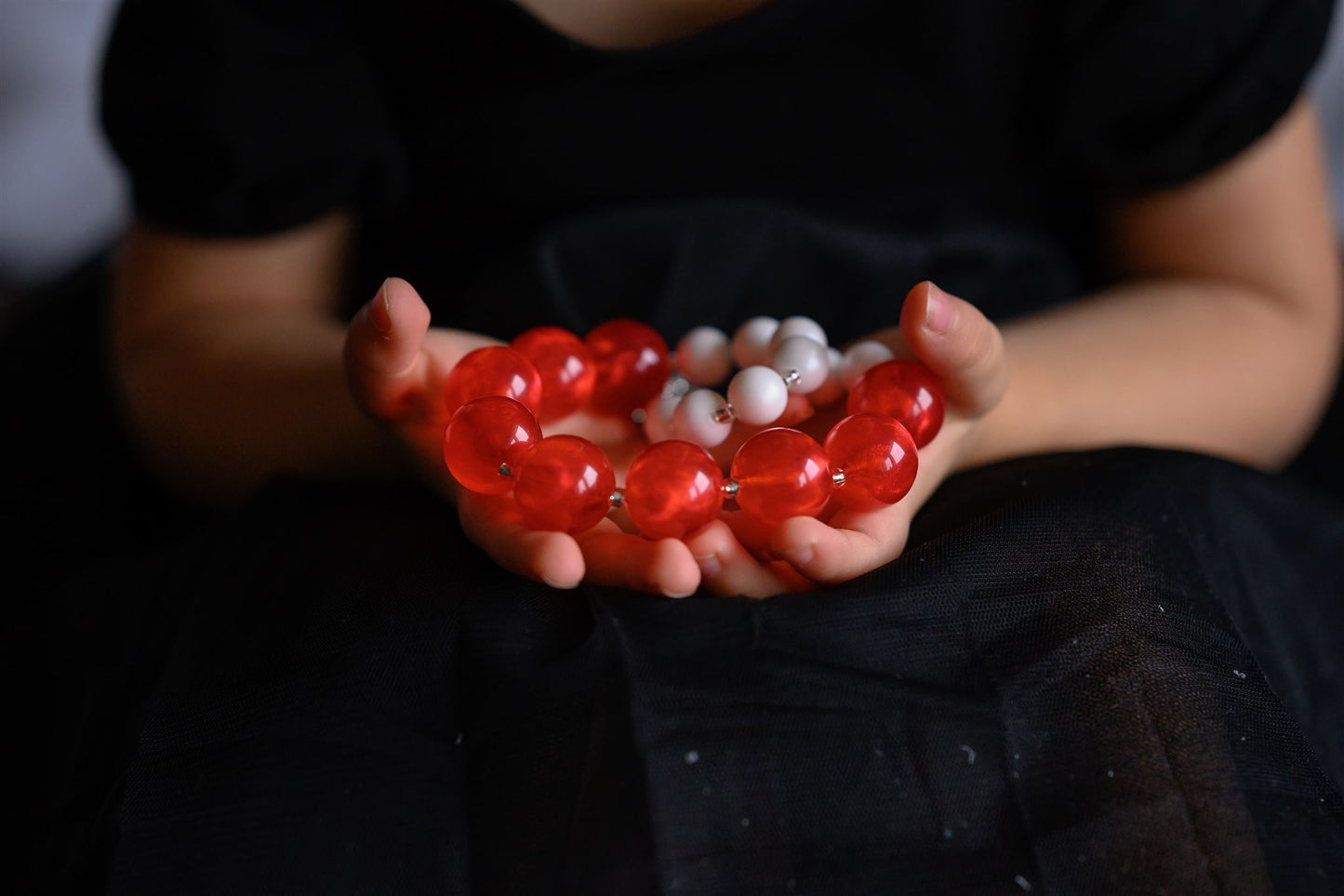 Red Iridescent Not-so-chunky Necklace