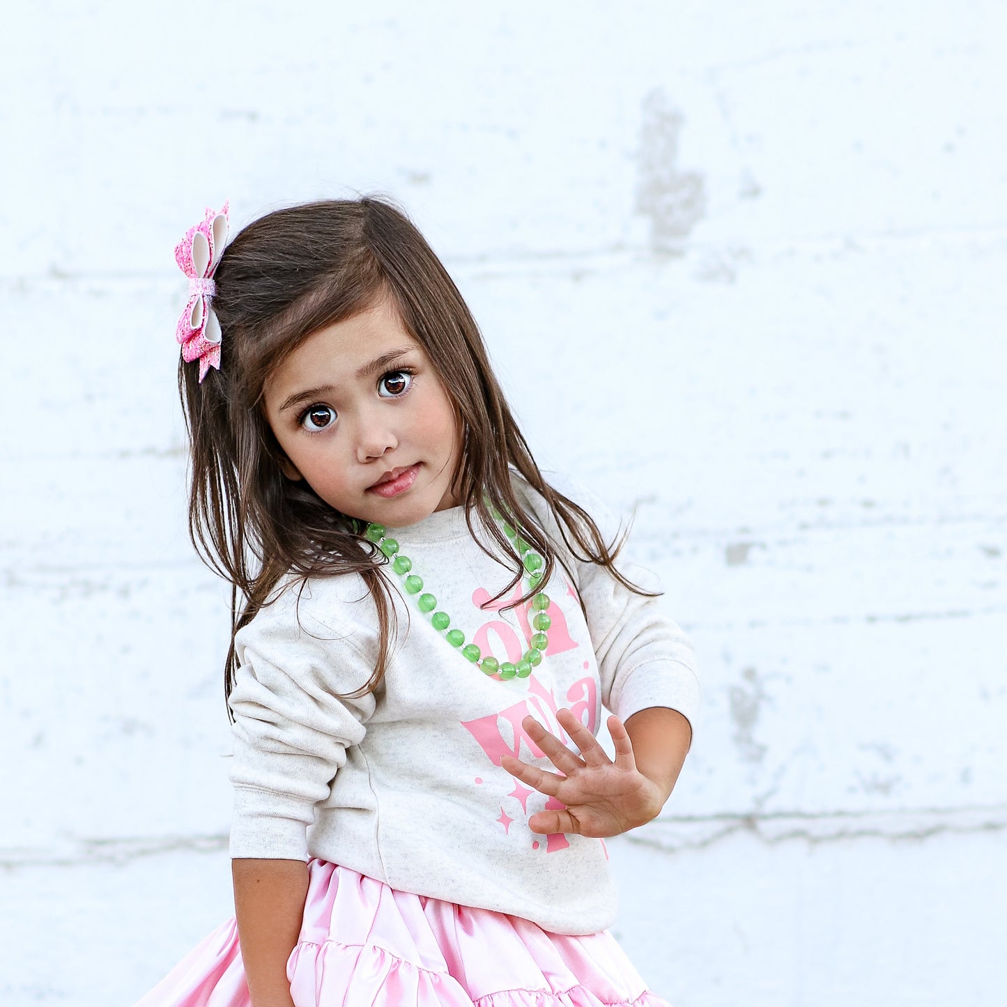 Green Iridescent Bitty Bead Necklace