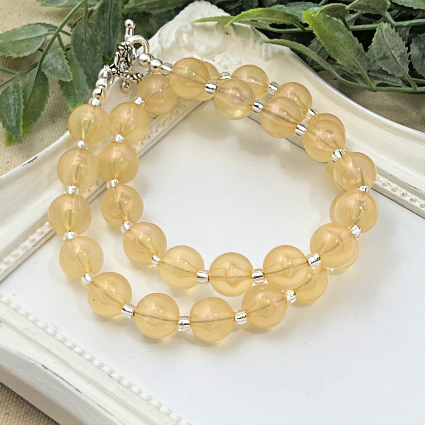 Buttercup Iridescent Bitty Bead Necklace