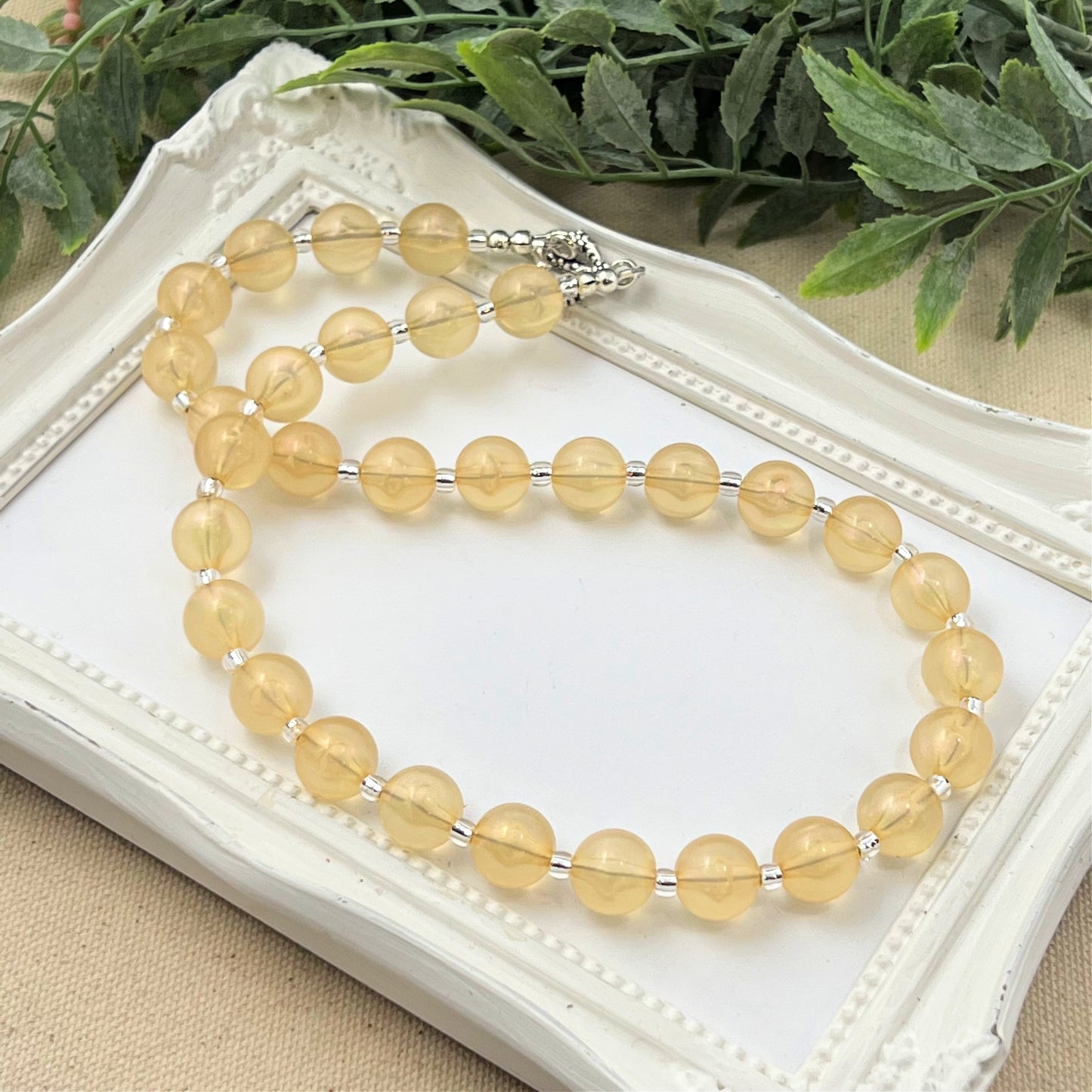 Buttercup Iridescent Bitty Bead Necklace