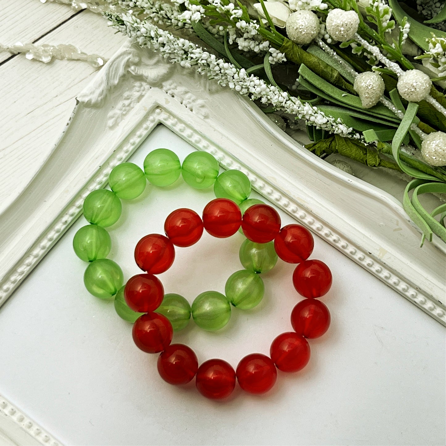 Red or Green Iridescent Bracelet