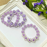 Frosted Bracelets with Solid Center