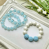 Frosted Bracelets with Solid Center