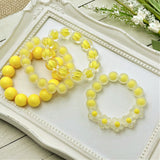 Clear Fluted Bracelet with Solid Center
