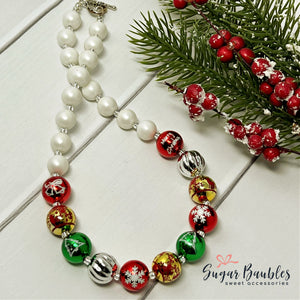 Christmas Ornament Bitty Bead Necklace