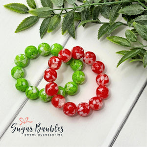 Red or Green Confetti Bracelets