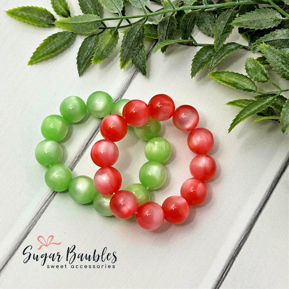 Milky Red or Green Bracelets