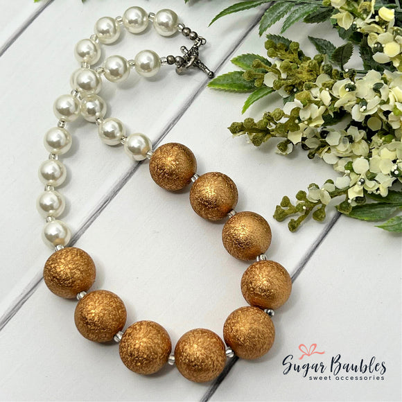 Dark Gold Stardust Not-so-chunky Necklace