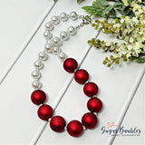 Red Satin Not-so-chunky Necklace