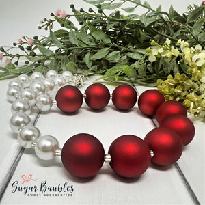 Red Satin Not-so-chunky Necklace