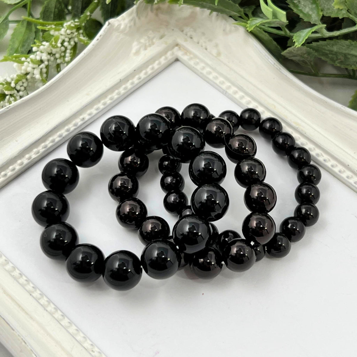 Black Pearl Bracelets - 8mm, 10mm, 12mm