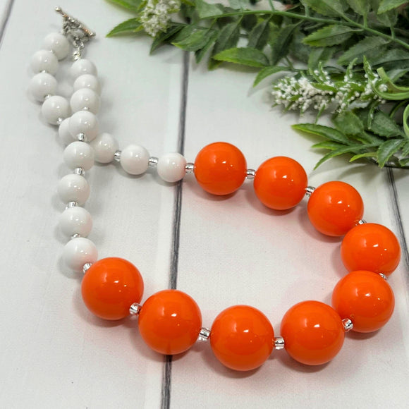 Orange Solid Not-so-chunky Necklace