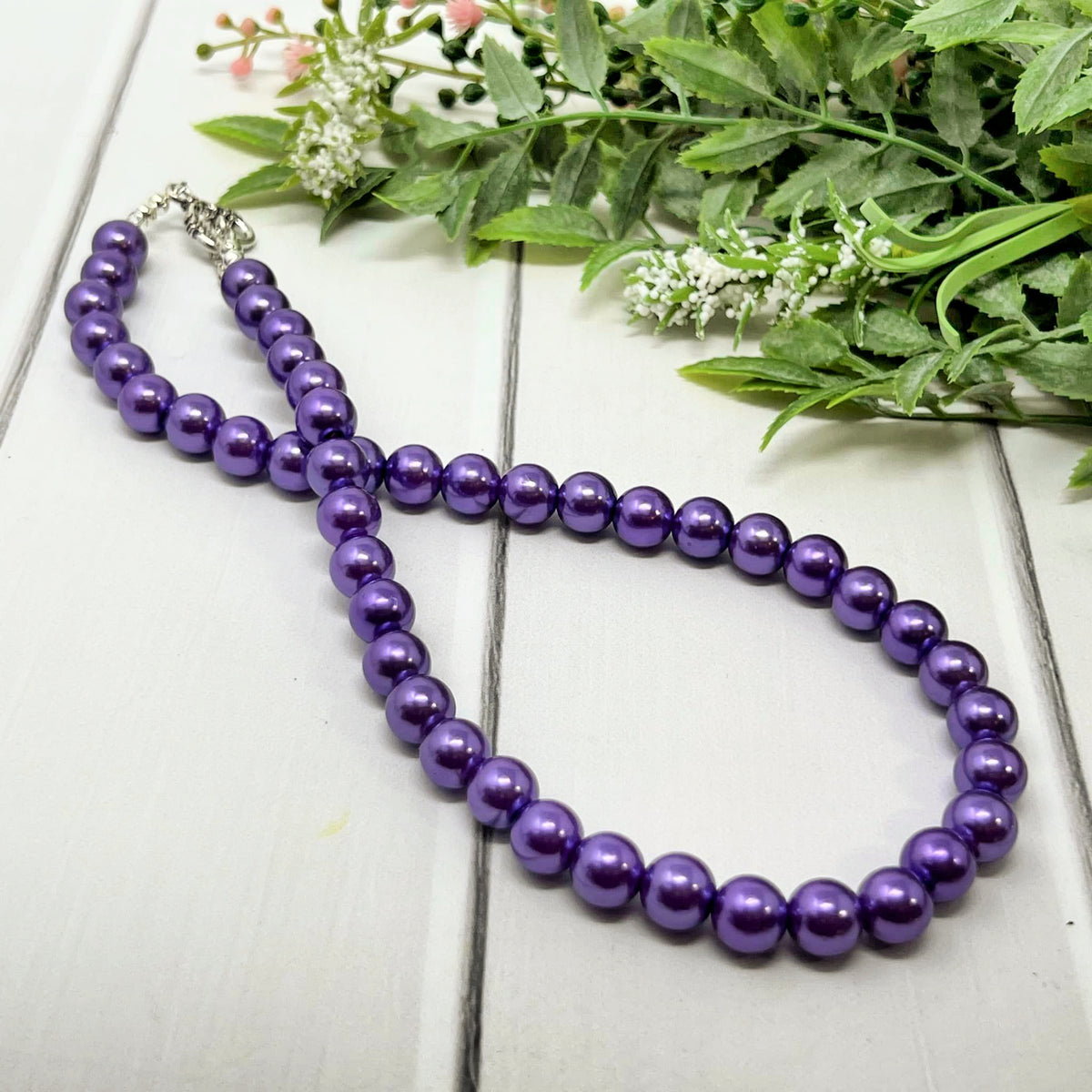 10mm Grape Soda Pearl Necklace