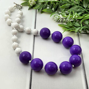 Purple Solid Not-so-chunky Necklace