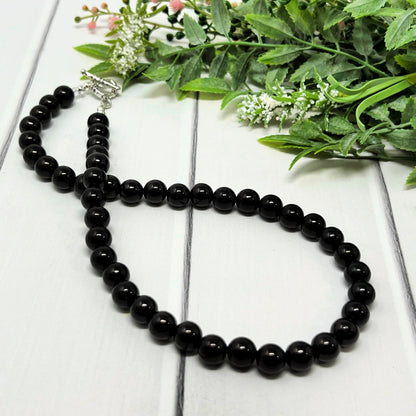10mm Black Pearl Necklace