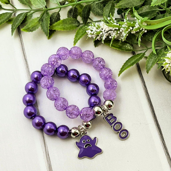 Boo Bracelet Set - Purple