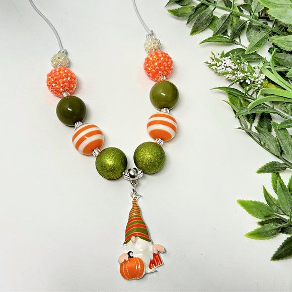 Pumpkin Gnome Necklace