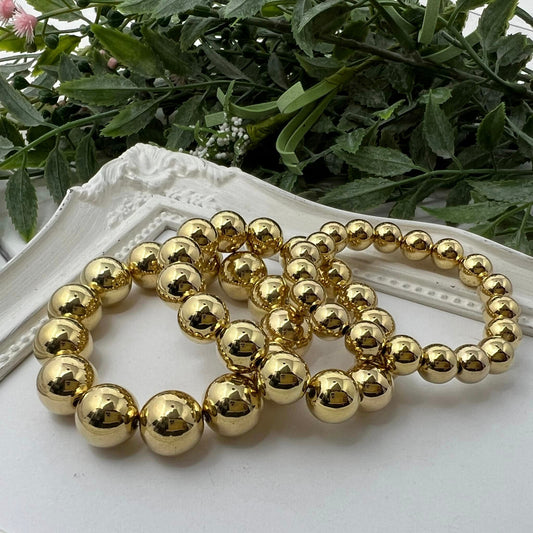 Gold Metallic Stretch Bracelets