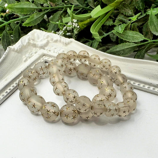 Gold Stars Frosted Bracelet