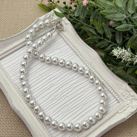 10mm White Pearl Necklace