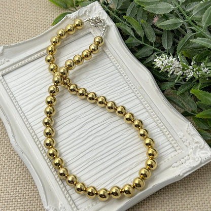 10mm Gold Metallic Necklace