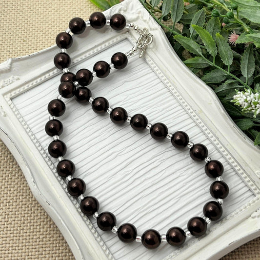 Chocolate Fudge Bitty Bead Necklace