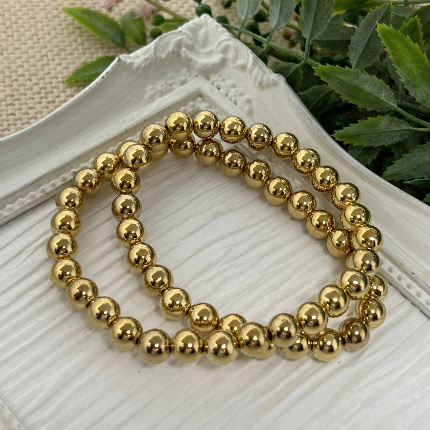 Gold Metallic Stretch Necklace