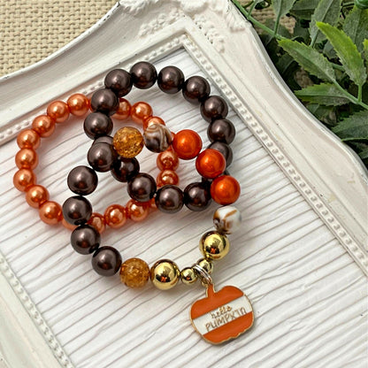 Hello Pumpkin stretch charm Bracelet