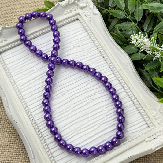Grape Soda Pearl Stretch Necklace