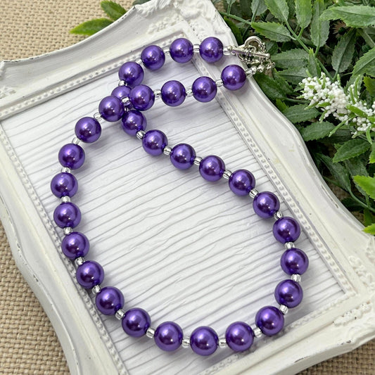 Grape Soda Bitty Bead Necklace