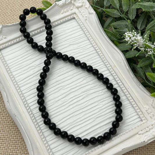 Black Pearl Stretch Necklace