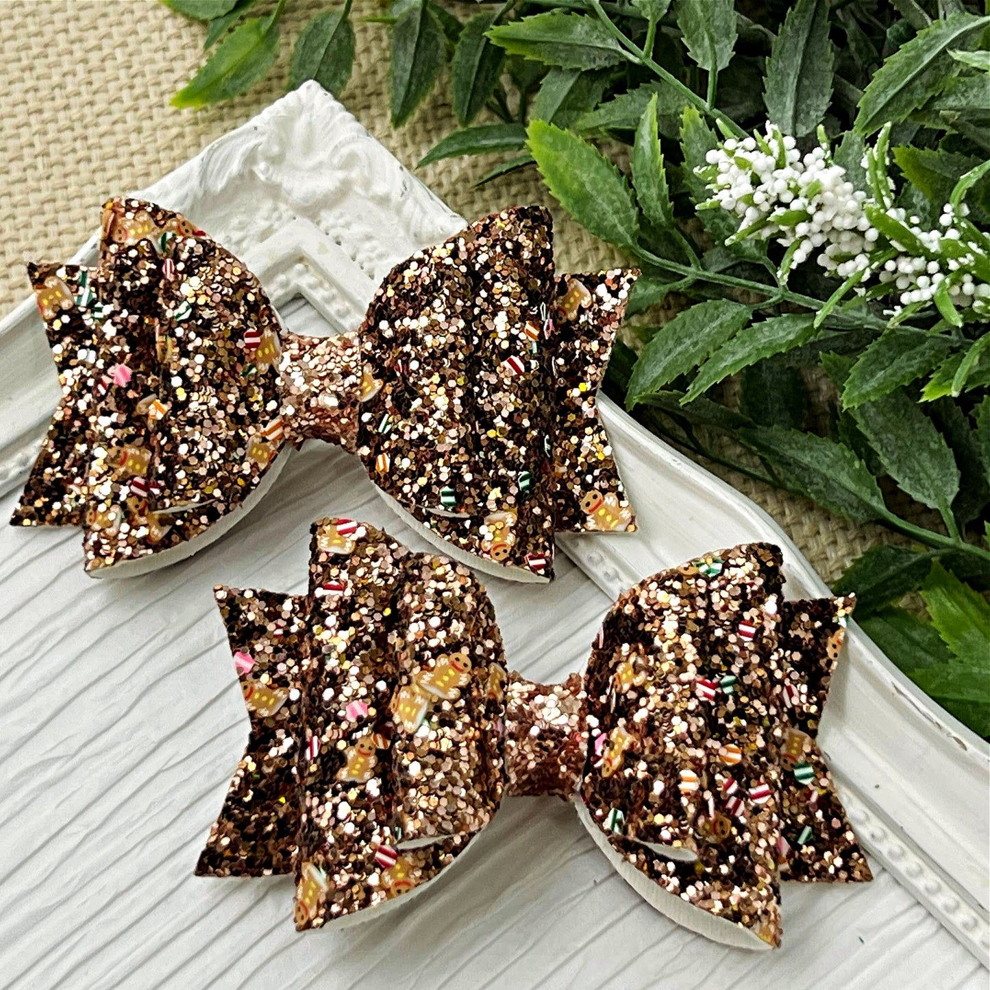 Gingerbread Sprinkles Bow