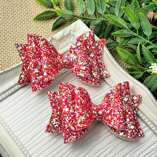 Red and Silver with Silver Star Sprinkles