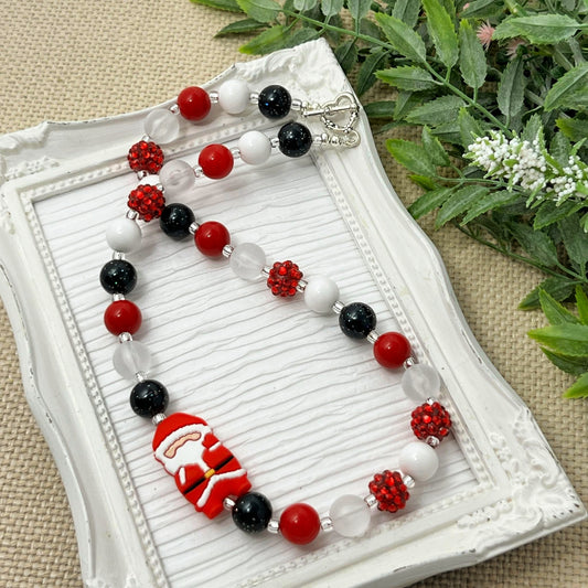 Santa Bitty Bead Necklace