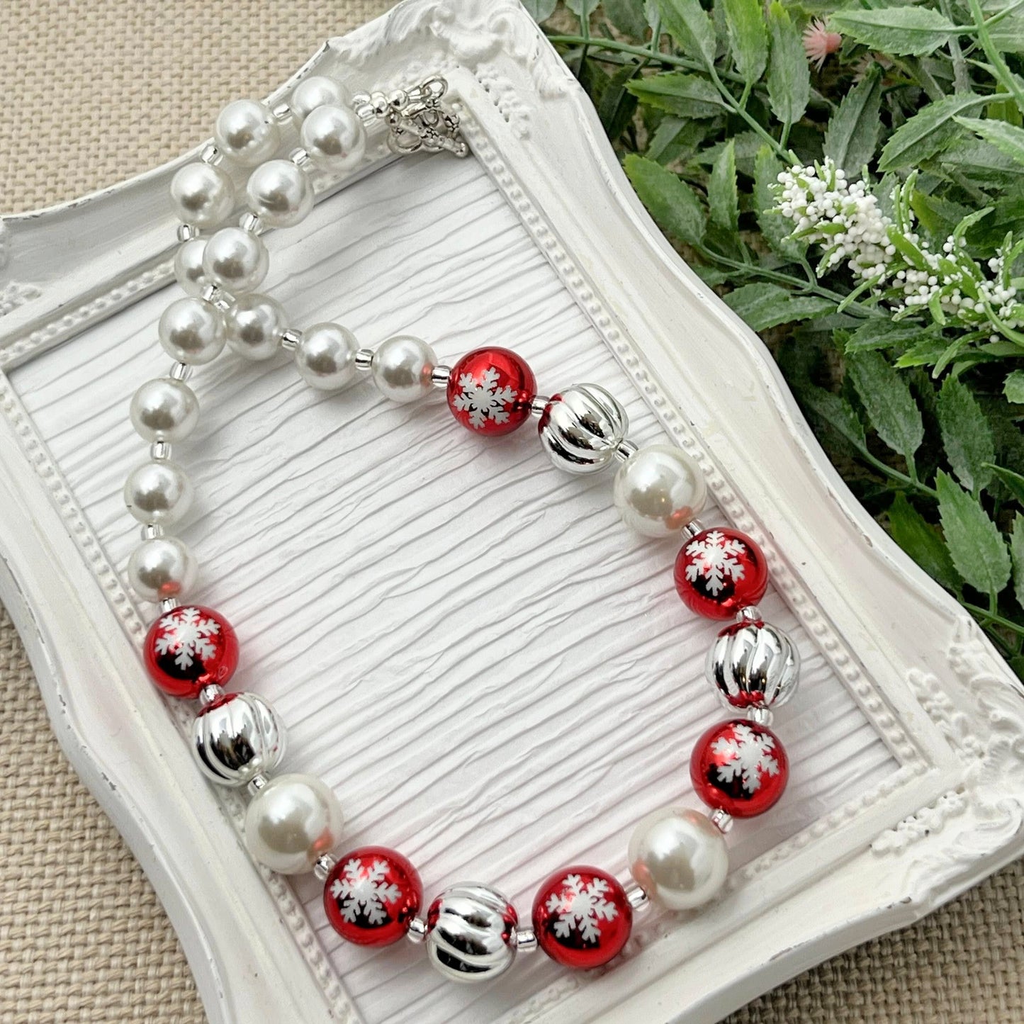 Red & White Snowflake