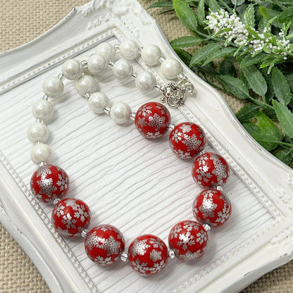 Red Snowflake Necklace