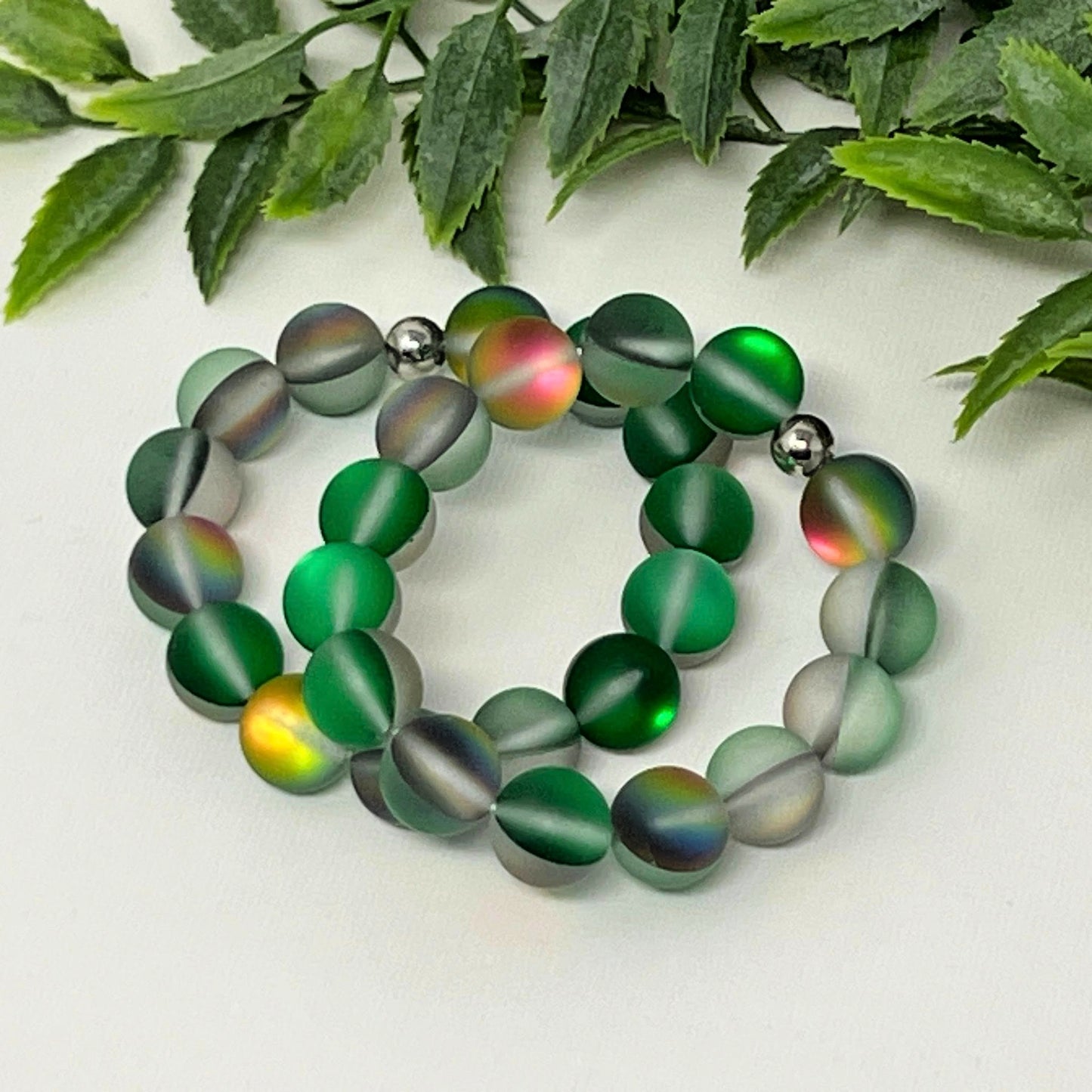 10mm Green Moonstone Bracelet