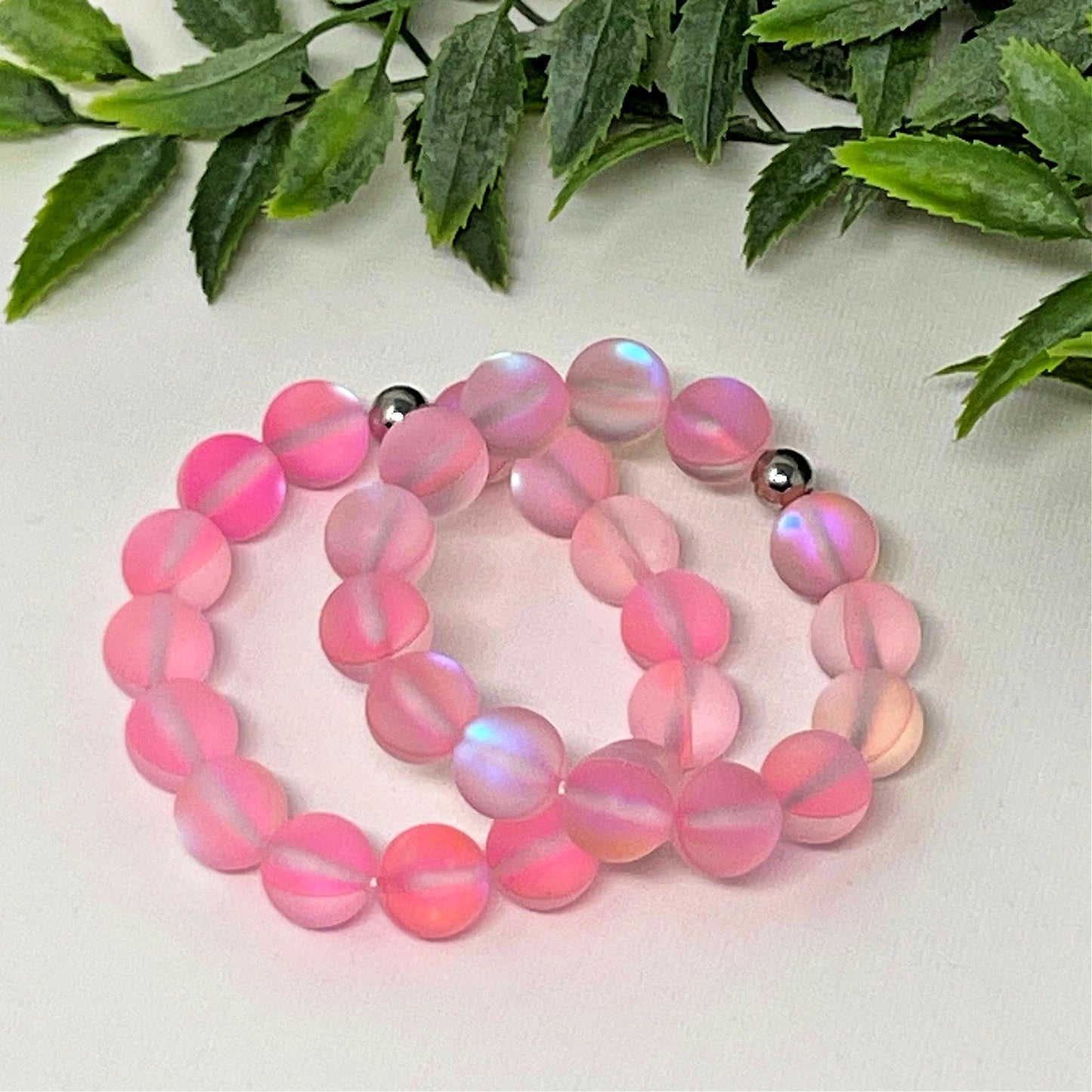 10mm Pink Moonstone Bracelet