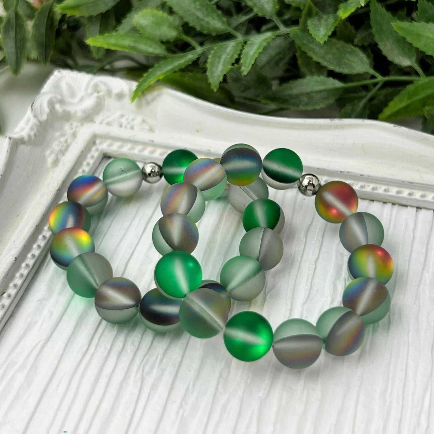 10mm Green Moonstone Bracelet