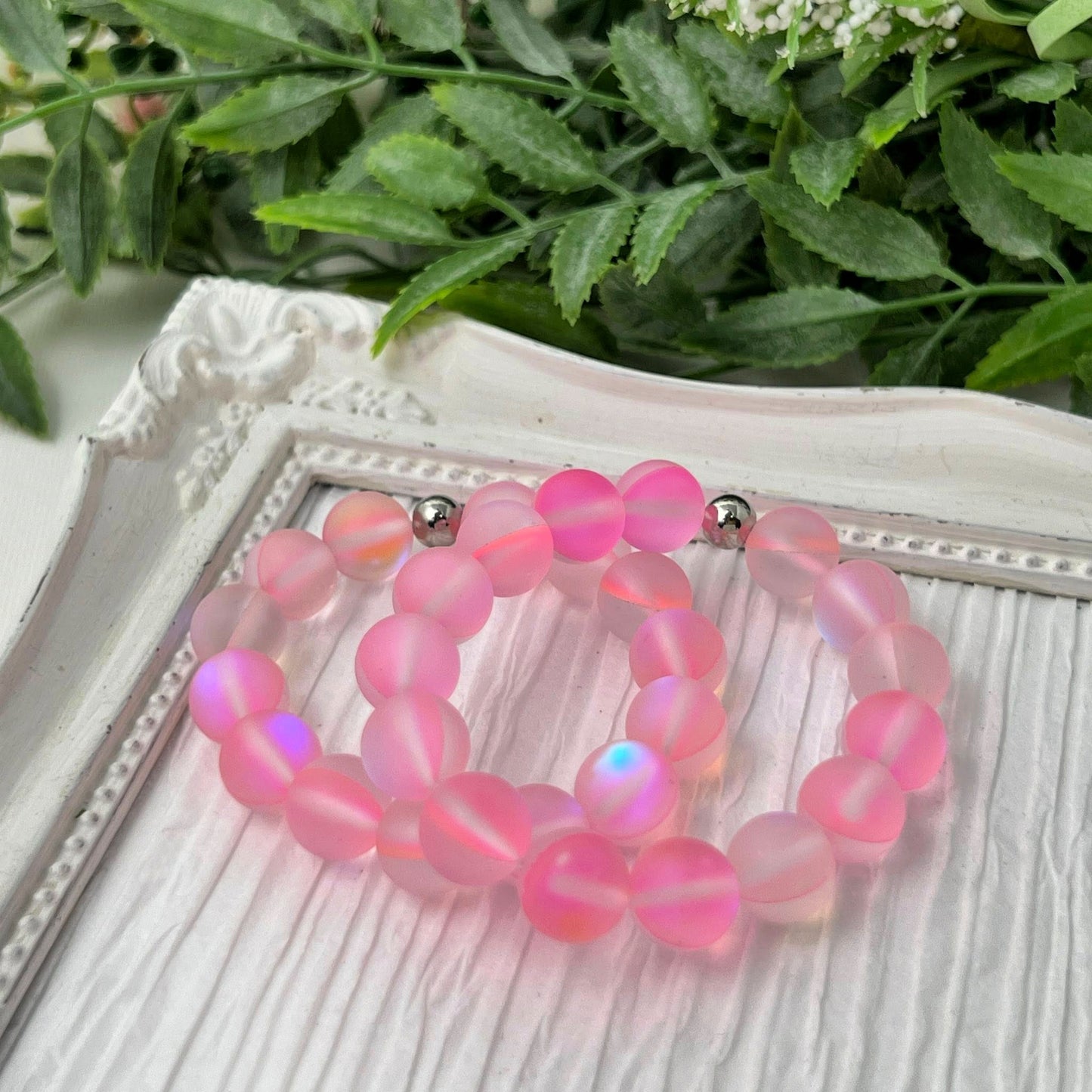10mm Pink Moonstone Bracelet